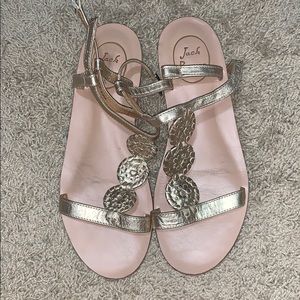 Gold Jack Rogers sandals!!